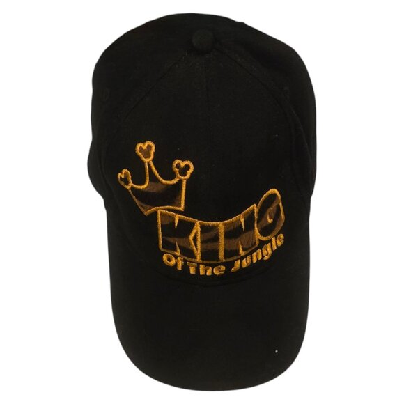 Disneys Animal Kingdom Baseball Cap King Of The Jungle Black Hat Adjustable - Picture 13 of 16